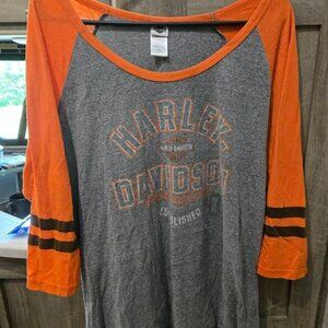 Women Harley Davidson ball shirt